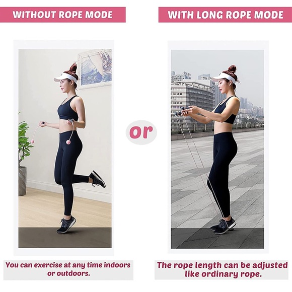 Ropeless Jump Rope | weighted cordless jumping rope and  3 Pcs Resistance Loop - Picture 3 of 6